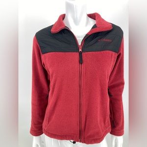 Columbia Sportswear Red & Black Jacket Size M Gently Used Zippered Front